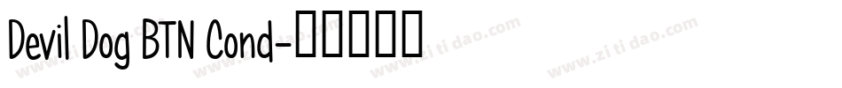 Devil Dog BTN Cond字体转换